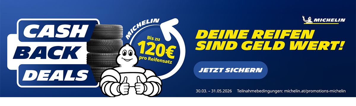 Bis zu 120€ Michelin-Cashback sichern